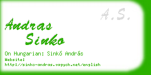 andras sinko business card